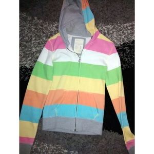 Aeropostale Striped / Size Medium / Zip Up Hoodie