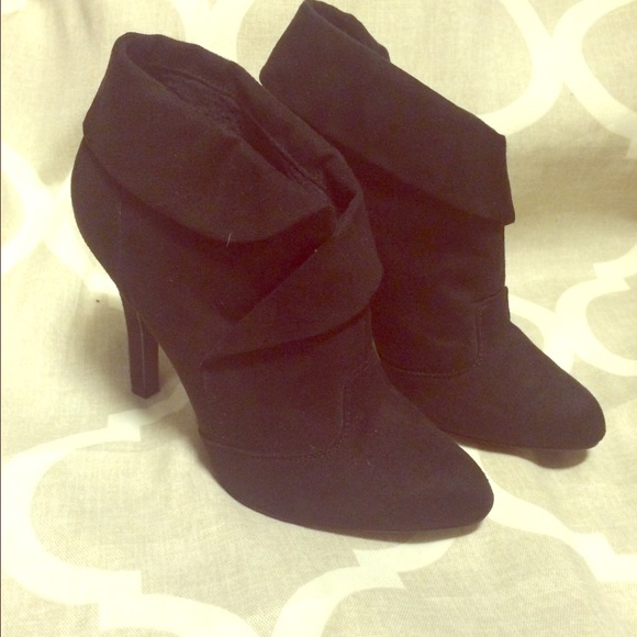 Charlotte Russe Boots - Black Suede Booties
