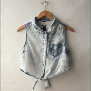 Chloe Cropped denim shirt