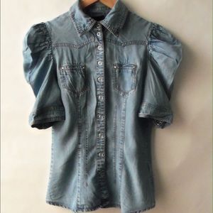Denim blouse