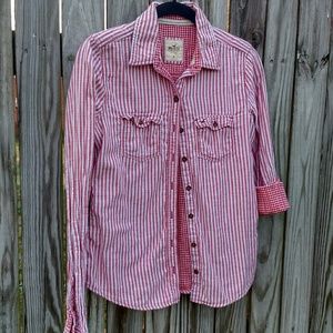 Red Hollister button up