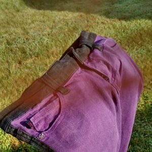 Black and purple skinny jeans