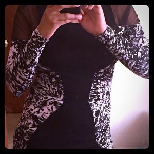 Black and white dress with sheer spots on dress!!