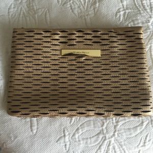 Ivanka Trump Soft Gold Laser Cut Clutch
