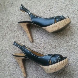 Nine West cork bottom heels