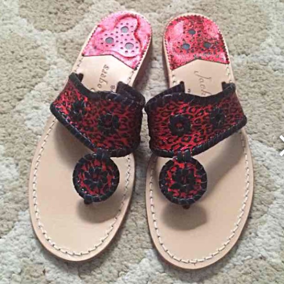 Red and black leopard jacks