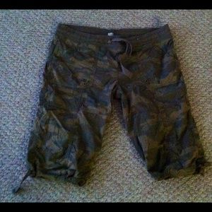Camo drawstring Bermuda/Midi Shorts
