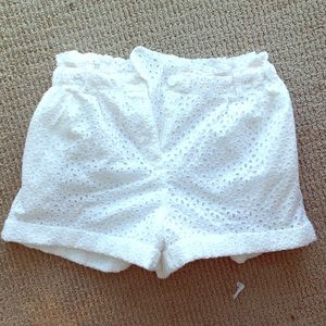 Urban Outfitters White High-Rise Shorts