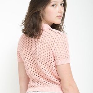 American Apparel Open Knit Tennis Shirt
