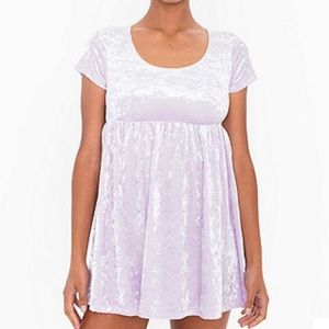 American apparel velvet babydoll dress