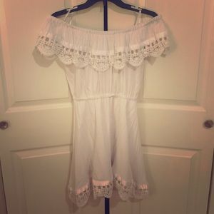 White off the shoulder Mexican dress