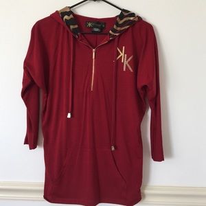 Kardashian Kollection half zip hoodie