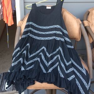 Free people black trapeze slip