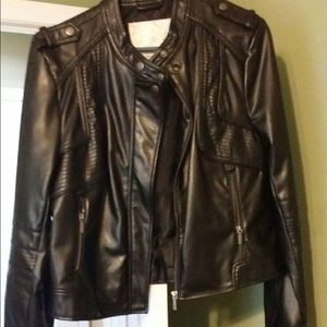 Black leather jacket