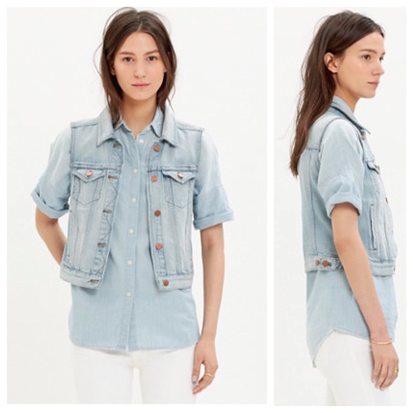 Madewell Jackets & Blazers - HP ✨ Madewell The Jean Vest in Cora Wash