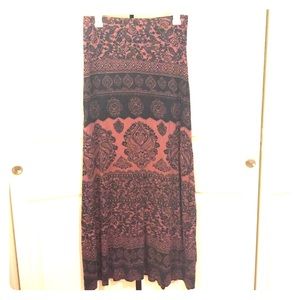 Billabong purple paisley maxi skirt