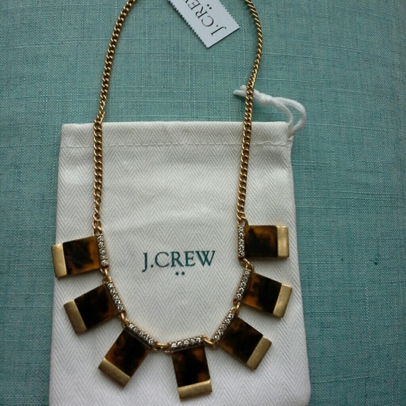 J. Crew Jewelry - NWT J. Crew Tortoise Squares Statement Necklace