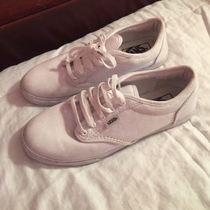 Vans white sneakers. Size 6
