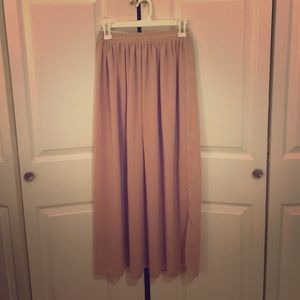 American Apparel cream/beige chiffon maxi skirt
