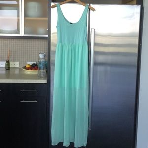 Mint green maxi dress