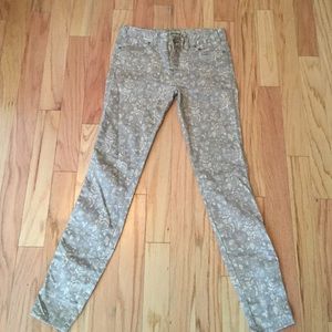 free people floral printed denim