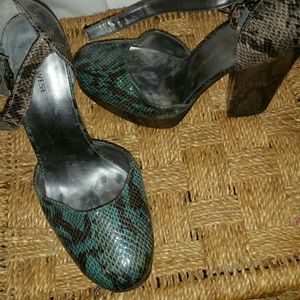 Leather multi-colored Nine West/Mary Jane shoes