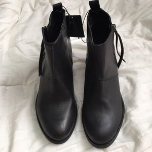 Black heeled ankle boots