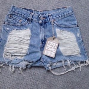 Lf high waisted ripped shorts