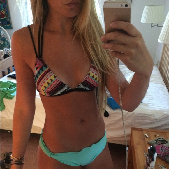 Victoria secret blue swimsuit bottoms