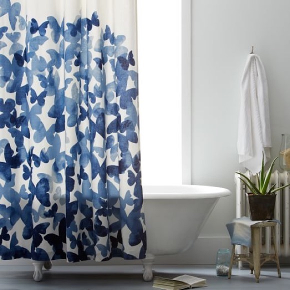 West Elm Bath Butterfly Shower Curtain Poshmark