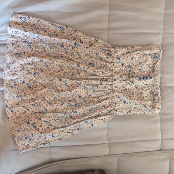 Strapless flower dress