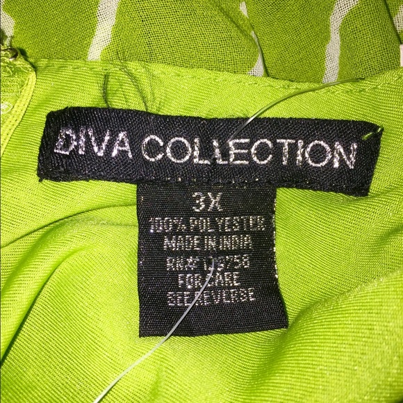 GREEN WHITE DRESS - Picture 4 of 4