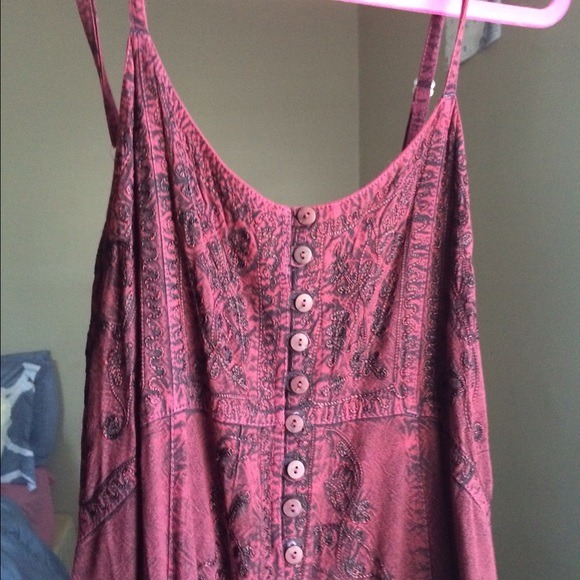 Burgundy flowy dress - Picture 2 of 2