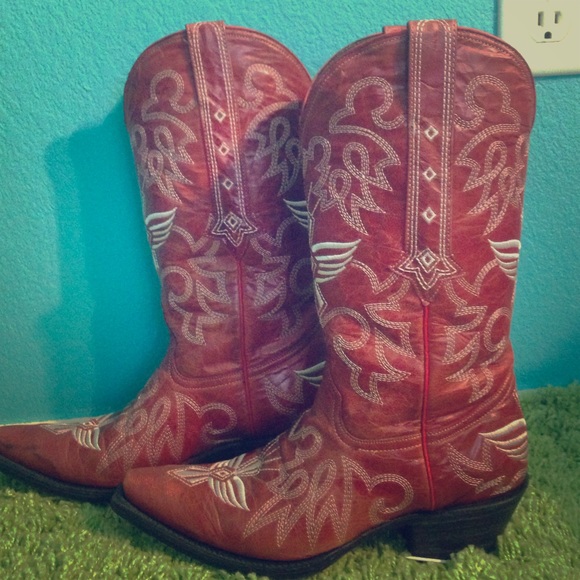 Pecos bill red cowgirl boots