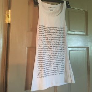 Tank top with text