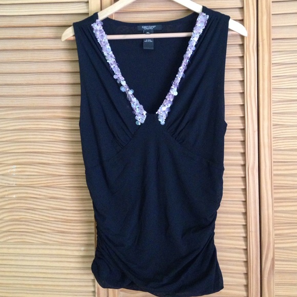 Karen Kane top with purple sequin