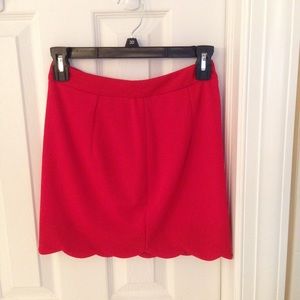 Red mini skirt