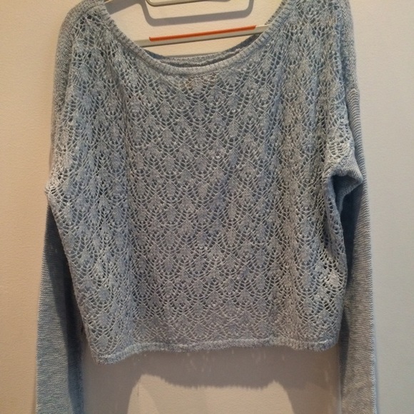 Hollister Crop Sweater (Baby Blue) - Picture 2 of 2