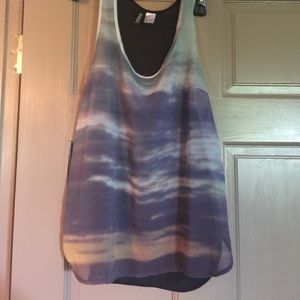 Sky colored sheer blouse h&m