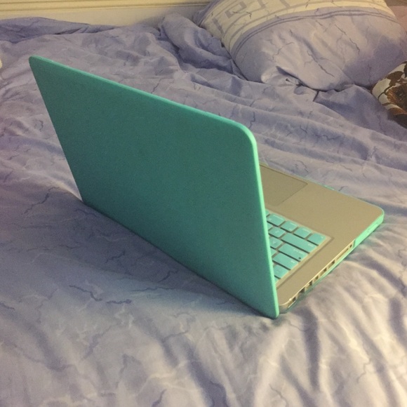 Teal bright blue MacBook Pro case set!