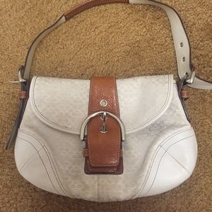 White coach purse and coin bag