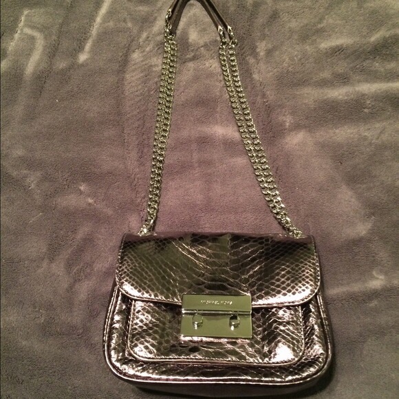 Michael Kors Handbags - MIchael Kors Silver Sloan Shoulder Bag