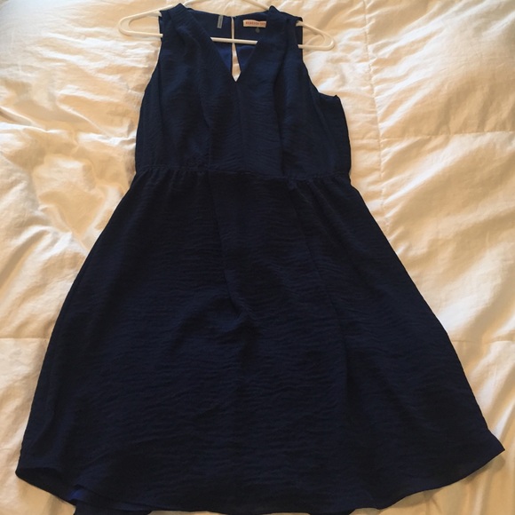 NWOT navy Rebecca Taylor dress with back cut out