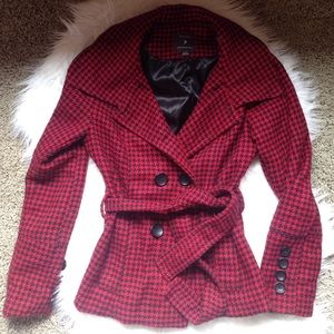 Houndstooth Pea Coat