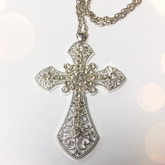 Crystal cross necklace