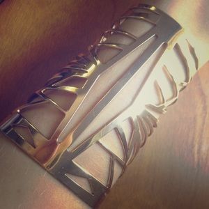 Gold Metal Cuff Bracelet