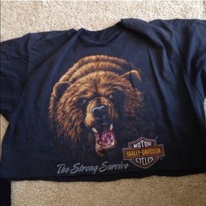 Vtg Harley Davidson crop top