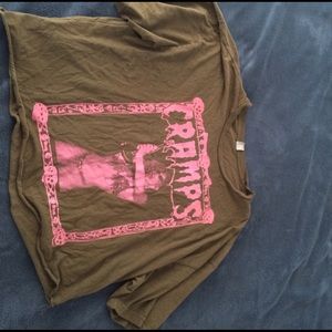 Vintage cramps bands cut baggy T-shirt