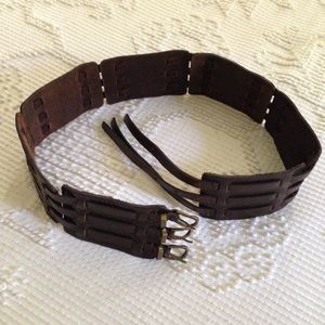 Brown leather belt