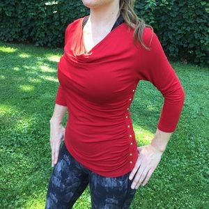 Michael Kors red studded top